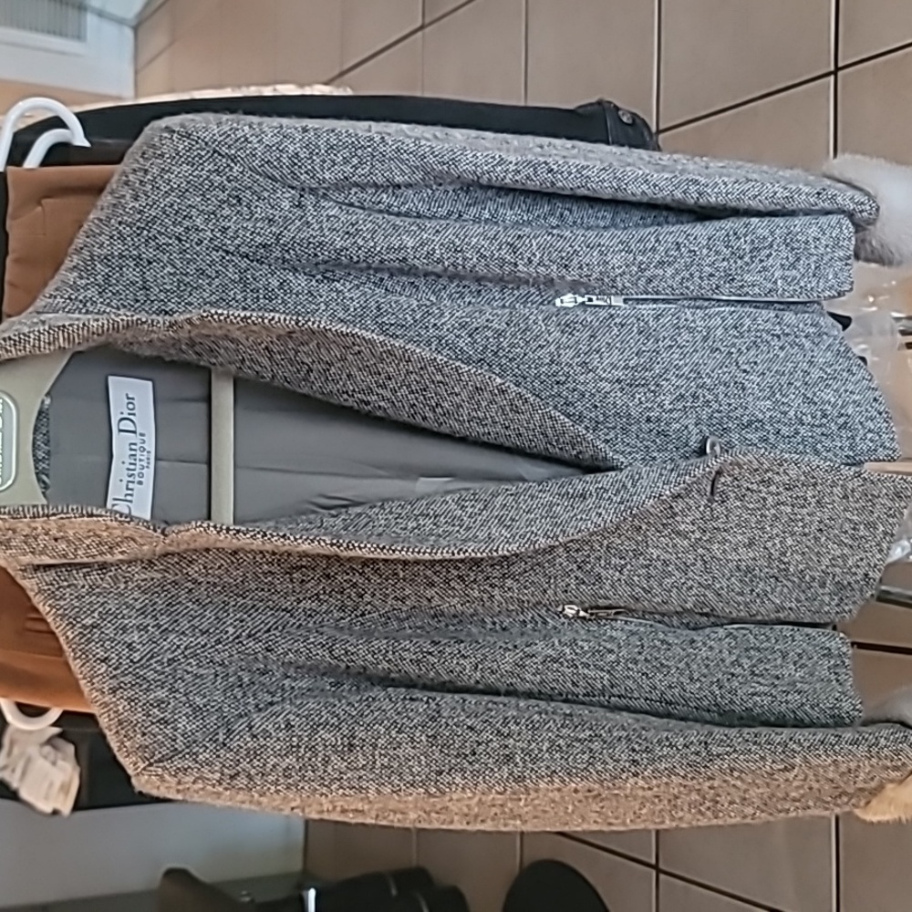 Christian Dior Tweed Wool Jacket, Skirt & Flare pants